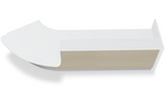Valde LAV94L Curved Reception Desk w/ Right Countertop (ADA Compliant) - 151" by MDD Office Furniture