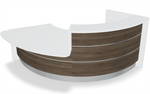 Valde LAV31L Curved Reception Desk w/ Right Countertop (ADA Compliant) - 115" by MDD Office Furniture