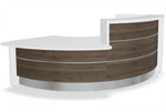 VALDE LAV31L CURVED RECEPTION DESK w/ RIGHT COUNTERTOP (ADA Compliant) - 115"