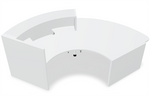 Valde LAV31L Curved Reception Desk w/ Right Countertop (ADA Compliant) - 115" by MDD Office Furniture