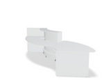Valde 135" Curved Reception Desk w/ Right Countertop (ADA Compliant) LAV33L by MDD Office Furniture