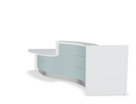 Valde 135" Curved Reception Desk w/ Right Countertop (ADA Compliant) LAV33L by MDD Office Furniture
