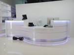 Valde LAV35L Curved Reception Desk w/ Countertop (ADA Compliant) - 165" by MDD Office Furniture