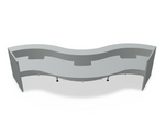 Valde Reception Desk Rear LAV50L by MDD Office Furniture