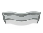 Valde Reception Desk Rear LAV50L by MDD Office Furniture