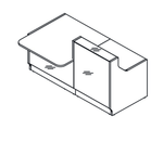 Linea Reception Desk models LIN33P by MDD Office Furniture