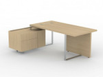 Plana Executive Desk w/ Right Fixed Pedestal & Modesty Panel by Narbutas