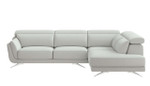 Ronda Sectional Sofa w/ RHF Bumper Chaise in (Cement 13 upholstery) by Modekraft