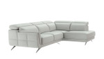 Ronda Sectional Sofa w/ RHF Bumper Chaise in (Cement 13 upholstery) by Modekraft