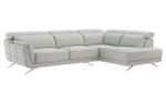 Ronda Sectional Sofa w/ RHF Bumper Chaise in (Cement 13 upholstery) by Modekraft