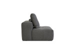 Mallow Sectional - Armless (Smoke Grey Chenille) by Mobital