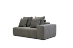 Mallow Sectional - RAF 2-Seater (Smoke Grey Chenille) by Mobital