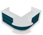 Valde Reception Desk LAV101L Front View by MDD Office Furniture