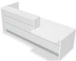 Valde LAV19L Straight Reception Desk w/ Countertop (ADA Compliant) - 93" by MDD Office Furniture