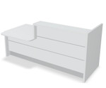 Valde LAV20L Straight Reception Desk w/ Right Countertop (ADA Compliant) - 93" by MDD Office Furniture