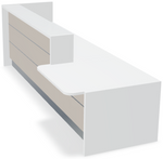 Valde LAV23L Straight Reception Desk w/ Left Countertop (ADA Compliant) - 132" by MDD Office Furniture