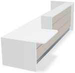 Valde LAV24L Straight Reception Desk w/ Right Countertop (ADA Compliant) - 132" by MDD Office Furniture