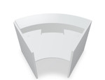 Valde Reception Desk LAV54L Rear View by MDD Office Furniture