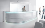 Valde 126" Corner Reception Desk - LAV56L by MDD Office Furniture