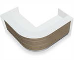 Valde 88" x 88" Corner Reception Desk - LAV131L by MDD Office Furniture