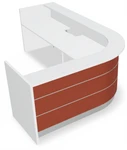 Valde 88" x 100" Corner Reception Desk - LAV132L by MDD Office Furniture