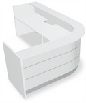 Valde 88" x 127" Corner Reception Desk - LAV133L by MDD Office Furniture