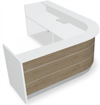 Valde 100" x 100" Corner Reception Desk - LAV135L by MDD Office Furniture