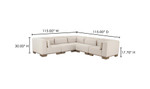 June Classic L-Shaped Modular Sectional Sofa dimensions by Moe's Home Collection