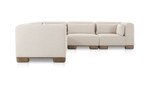 June Classic L-Shaped Modular Sectional Sofa - Oatmeal by Moe's Home Collection