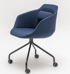 Ultra Conference Chair w/ 4-Star Metal Base w/ Castors UFP18K by MDD Office Furniture