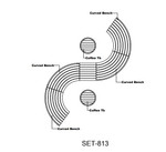 SET-813 Circular Modular Deep Seating by Anderson Teak diagram