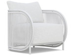 Kamari White Mist All-Weather Rope Club Chair with Cloud Cushion by Azzurro Living