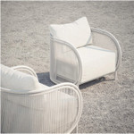 Kamari White Mist All-Weather Rope Club Chair with Cloud Cushion by Azzurro Living  lifestyle