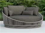 Palma Mocha All-Weather Rope Daybed Lounge + Truffle Cushion by Azzurro Living Lifestyle