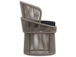 Palma Rope Swivel Dining Armchair + Truffle Cushion by Azzurro Living