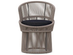 Palma Rope Swivel Dining Armchair + Truffle Cushion by Azzurro Living