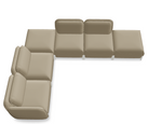 Linka Corner 6-Seater Sofa - LKS08L by MDD Office Furniture