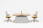 Ogi Drive Bench Desk in Natural Oak w/ Optional Acoustic Screen  by MDD Office Furniture