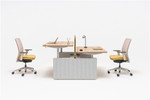 Ogi Drive Bench Desk in Natural Oak w/ Optional Acoustic Screen  by MDD Office Furniture