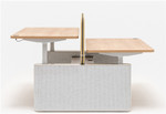 Ogi Drive Bench Desk in Natural Oak w/ Optional Acoustic Screen  by MDD Office Furniture