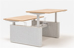 Ogi Drive Bench Desk in Natural Oak w/ Optional Acoustic Screen  by MDD Office Furniture