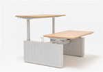 Ogi Drive Bench Desk in Natural Oak w/ Optional Acoustic Screen  by MDD Office Furniture