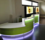 Valde 172" Curved Reception Desk w/ Right Countertop (ADA Compliant) - LAV39L by MDD Office Furniture