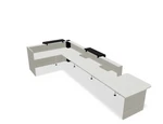 Tera 185" L-Shape Reception Desk w/ Right Counter Top (ADA Compliant) TRA45L by MDD Office Furniture
