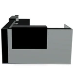 Tera 153" L-Shape Reception Desk w/ Right Counter Top (ADA Compliant) TRA43L by MDD Office Furniture