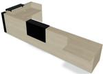 Tera 169" L-Shape Reception Desk w/ Left Counter Top (ADA Compliant) TRA44P by MDD Office Furniture