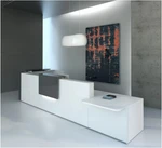 Tera 153" L-Shape Reception Desk w/ Left Counter Top (ADA Compliant) - TRA43P by MDD Office Furniture