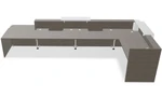 Tera 153" L-Shape Reception Desk w/ Left Counter Top (ADA Compliant) - TRA43P by MDD Office Furniture