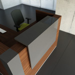 Tera Reception Desk System Top Element Lighting (Anthracite) by MDD Office Furniture