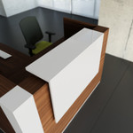 Tera Reception Desk System Top Element Lighting (White) by MDD Office Furniture